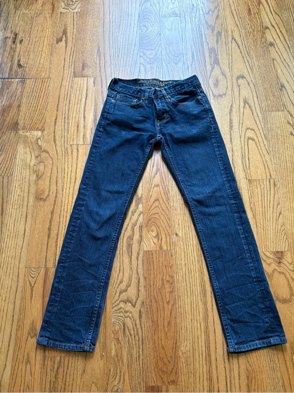 American Eagle Men's Skinny Jeans in Dark Blue Denim preowned Sz 26/28